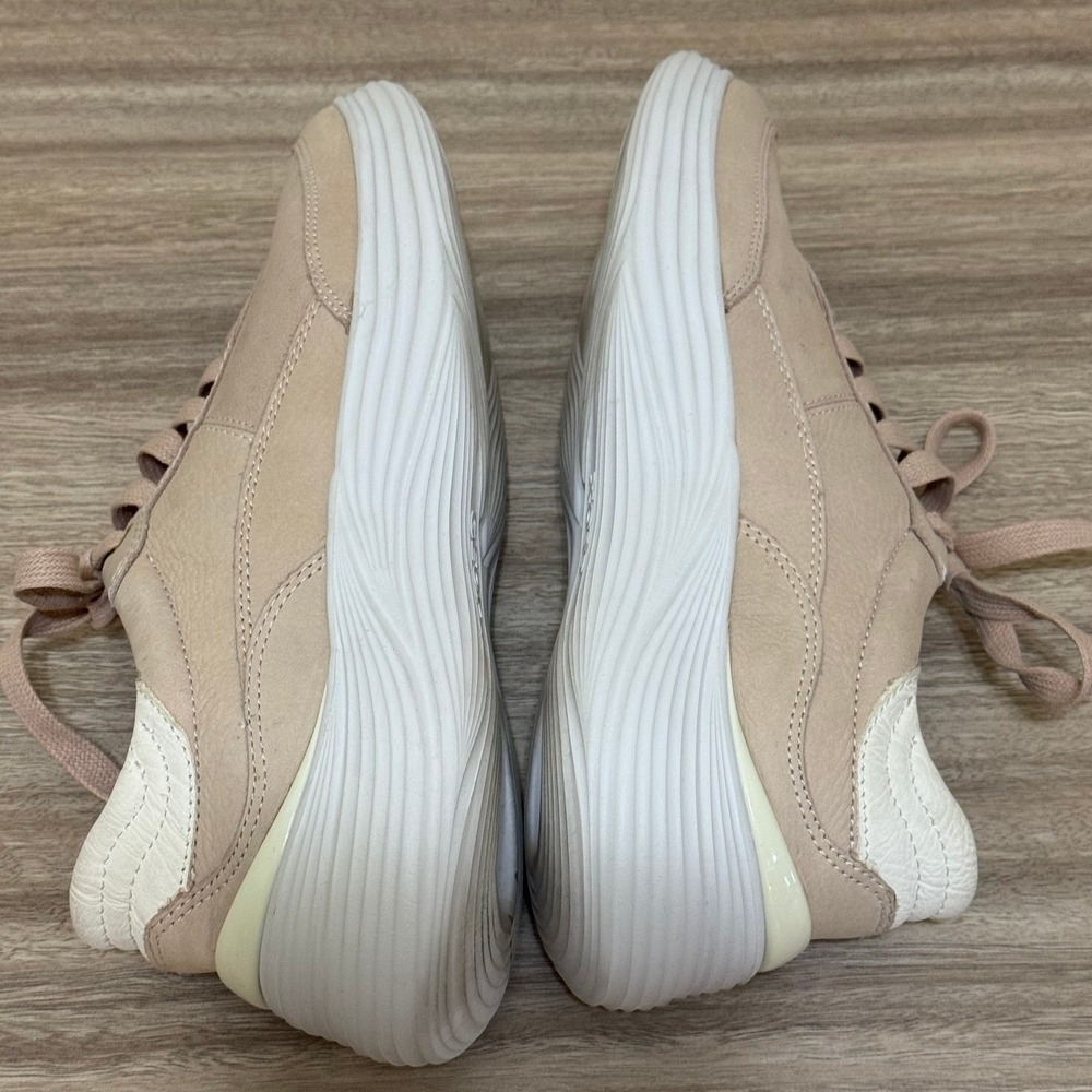 Geox Respira Women Shoes Beige 10 Leather Low Top Sneakers Italian Minimalist View 6